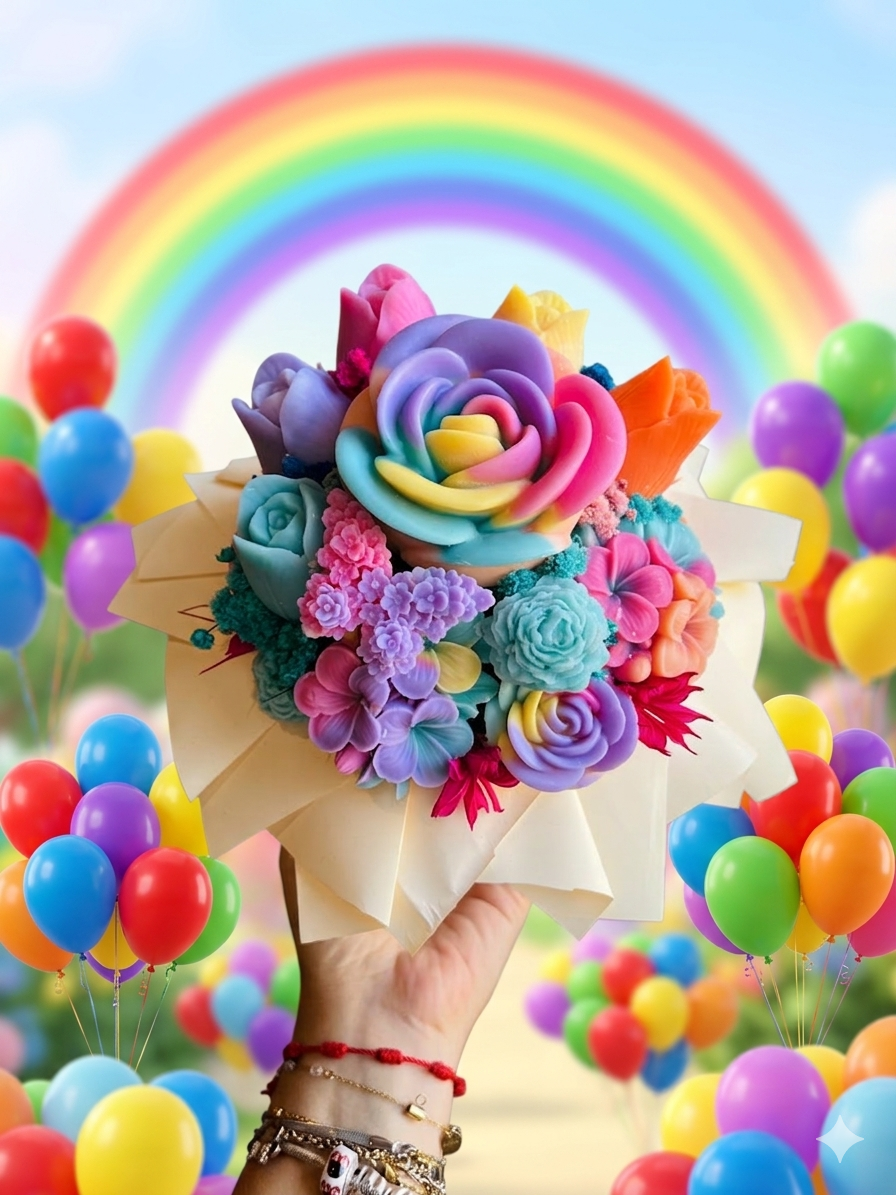 Bouquet raimbow