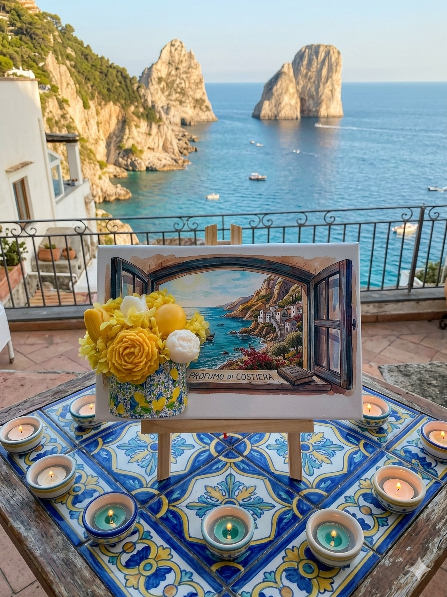 Tela con cavalletto profumo di costiera