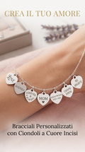 Bracciale con incisione cuore
