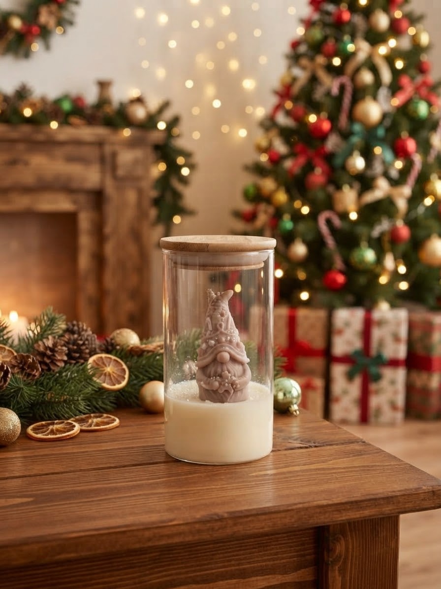 Candele in contenitore gnomo